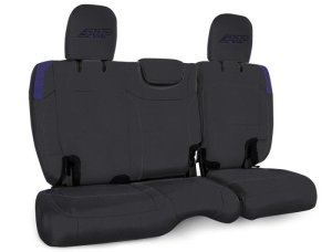 Jeep Wrangler JLU Seat Covers - Rear - PRP Seats - Black/Purple - `18-`27 Jeep Wrangler JLU Seat Covers - Rear - PRP Seats - Black/Purple - `18-`27
